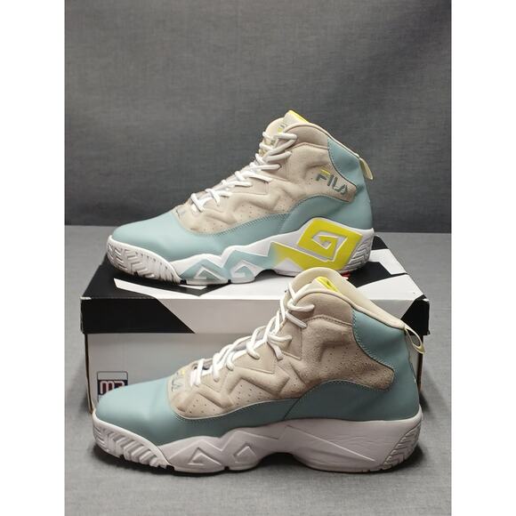 Fila MB Mens 15 Egret Aurora Retro Basketball Shoes Jamal Mashburn 90s High Top main image 7